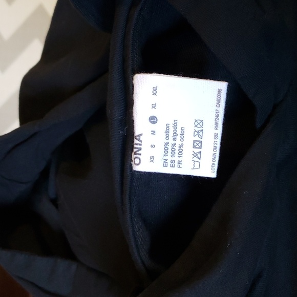 onia  black Garment dye terry Pull over Hoodie.  100% cotton NWT size Large - Picture 4 of 7